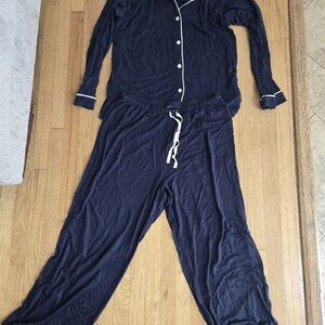 J. Crew Navy Pajama Set with White Trim - NWT
